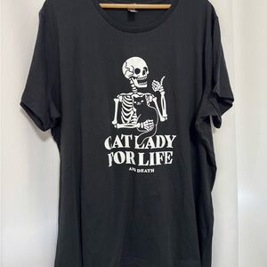 Instant Message Crazy Cat Lady for Life T-Shirt Size: 2X